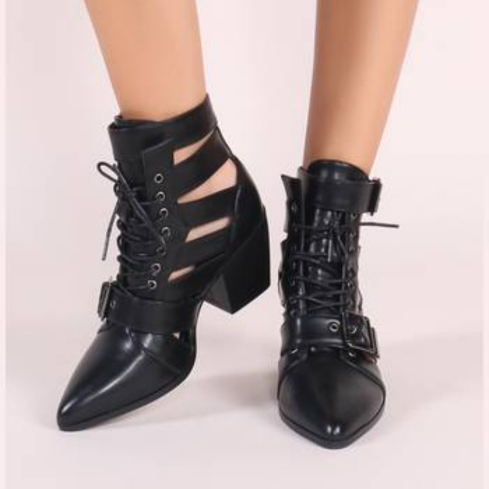 Public Desire Lace Up Booties